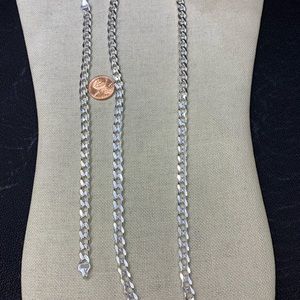 Pure Sterling Silver Cube Chain - image 1